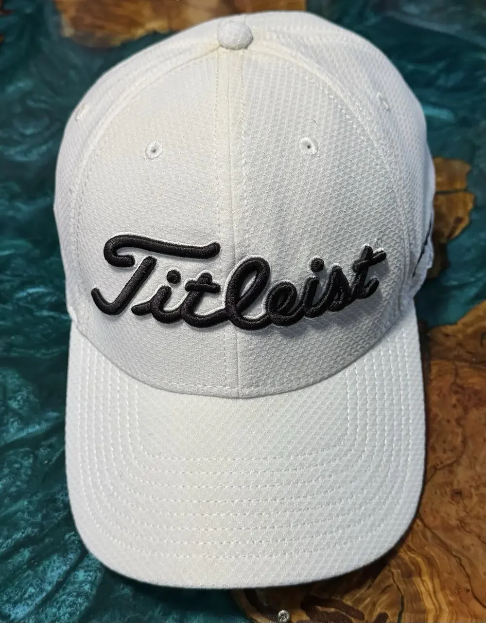 TITLEIST Mens Sz L/XL White Footjoy ProV1 Fitted New Era Golf Cap Hat